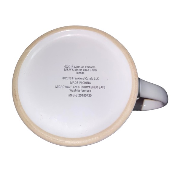 M&M Dancing Green M&M White Boots Mars Mug 2018 Frankford Candy 16 oz - Picture 8 of 8